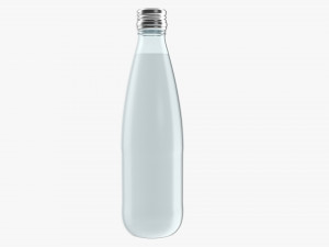 Glass water bottle mockup 02 Modelo 3D