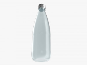Glass water bottle mockup 02 Modelo 3D