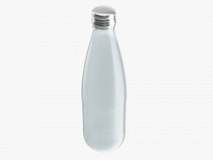 Glass water bottle mockup 02 Modelo 3D