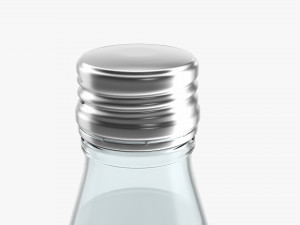 Glass water bottle mockup 02 Modelo 3D
