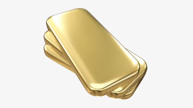 Gold ingots 01 Modelo 3D .c4d .max .obj .3ds .fbx .stl .blend 