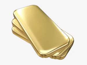 Sztabki złota 01 Model 3D