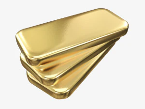 Lingotti d'oro 01 Modello 3D