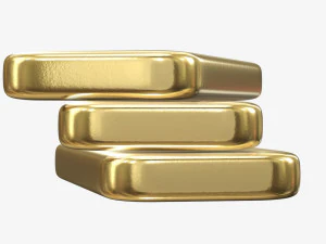 Lingotti d'oro 01 Modello 3D