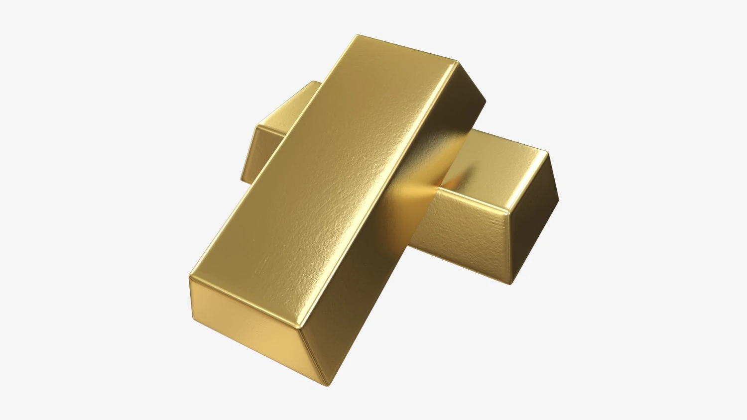 Gold ingots 02 3D Model .c4d .max .obj .3ds .fbx .stl .blend 
