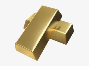 Sztabki złota 02 Model 3D