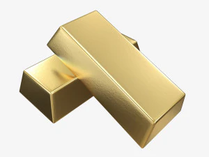 Gold ingots 02 3D Model