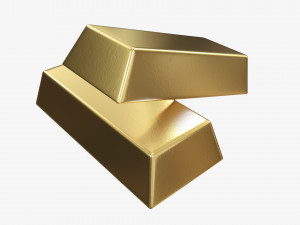 Gold ingots 02 Modelo 3D