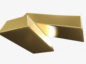 Gold ingots 02 Modelo 3D