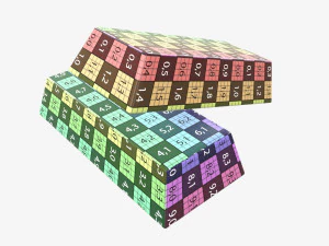 Gold ingots 02 3D Model