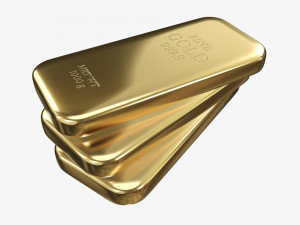 Gold ingots 03 Modelo 3D