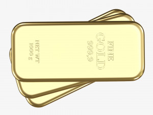 Gold ingots 03 Modelo 3D