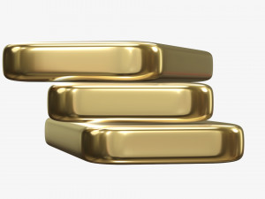 Gold ingots 03 Modelo 3D