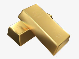 Gold ingots 04 3D Model