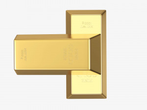 Gold ingots 04 Modelo 3D