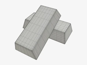Gold ingots 04 3D Model