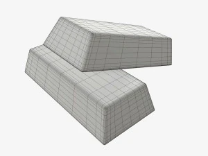 Gold ingots 04 3D Model
