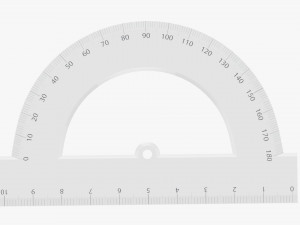 Half-circle protractor 01 Modelo 3D