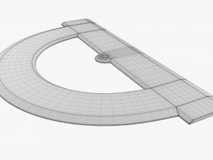 Half-circle protractor 01 Modelo 3D