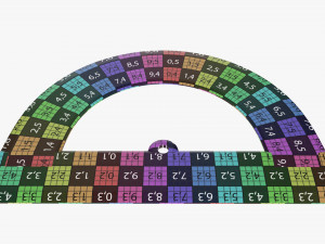 Half-circle protractor 01 Modelo 3D