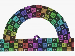 Half-circle protractor 01 Modelo 3D