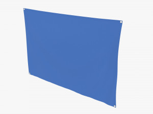 Hanging banner with eyelets mockup 3D मॉडल