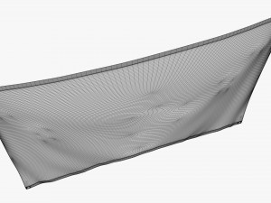 Hanging banner with eyelets mockup 3D मॉडल