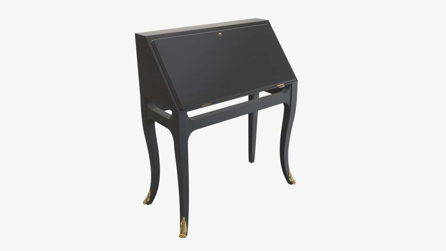 Hinged door bureau 3D Model .c4d .max .obj .3ds .fbx .stl .blend 
