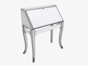 Hinged door bureau 3D Model