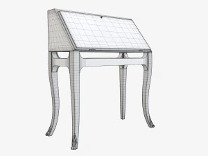 Hinged door bureau 3D Model