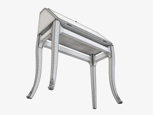Hinged door bureau 3D Model