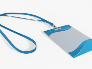 Identity card on strap large 3D Model