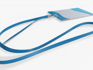 Identity card on strap large 3D Model