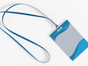 Identity card on strap large 3D Model