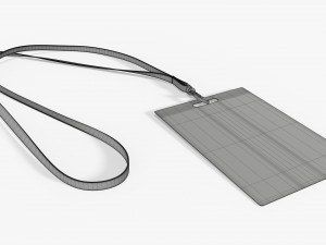 Identity card on strap large 3D Model