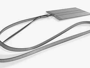 Identity card on strap large 3D Model