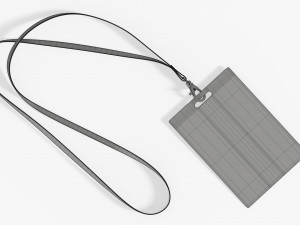 Identity card on strap large 3D Model