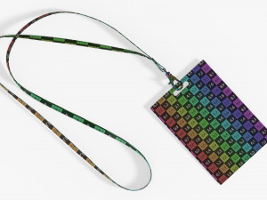 Identity card on strap large 3D Model