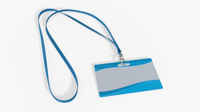 Identity card on strap narrow Modelo 3D .c4d .max .obj .3ds .fbx .stl .blend 