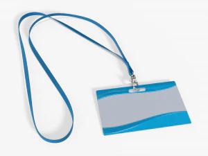 Identiteitskaart op band smal 3D Model