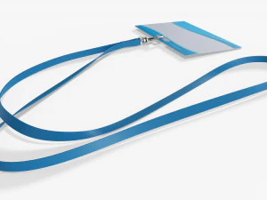 Identity card on strap narrow 3D Model