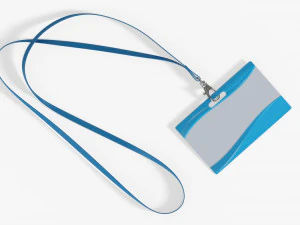 Identity card on strap narrow 3D Model