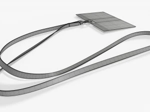 Identity card on strap narrow 3D Model