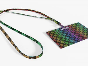 Identity card on strap narrow 3D Model