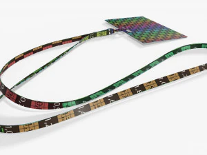 Identity card on strap narrow 3D Model