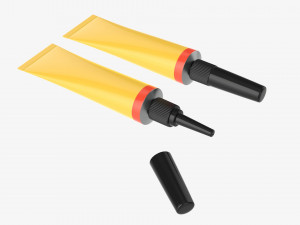 Instant super glue tube 02 Modelo 3D