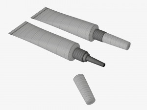 Instant super glue tube 02 Modelo 3D