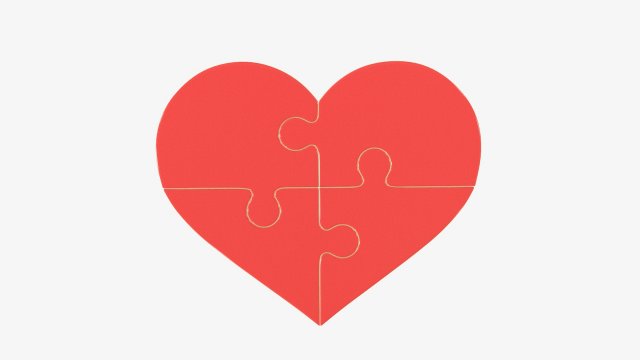 Jigsaw puzzle heart 01 Modelo 3D .c4d .max .obj .3ds .fbx .stl .blend 