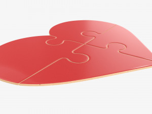 Jigsaw puzzle heart 01 Modelo 3D
