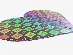 Jigsaw puzzle heart 01 Modelo 3D